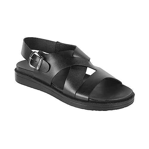 Image of Metro Men's Strappy Stylish Casual Everyday Faux Leather Sandal