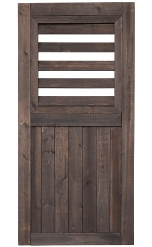 ガーデンガーデン ゲートやハンギングに 天然木製 シェッドファサードヴォレー (閂錠/蝶番付) 高さ115cm ダークブラウン SFV-550DBR - ガーデンガーデン - 商品画像