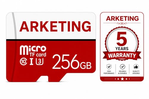 Image of ARKETING 256GB Micro TF Card, Class 10 U3 4K HD U3