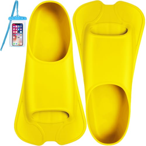 Swim Fins, Happyouth Swim Training Fins Short Fins Silicone Swim Flippers Swimming Fins with Mesh...