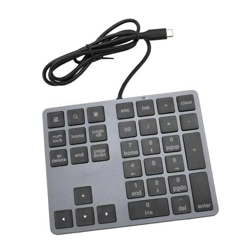 Tastierino Numerico Cablato a 34 Tasti Ergonomico Ultra Sottile Tastiera Contabile Finanziaria Portatile pc leggero usb