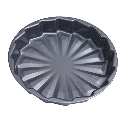 Cabilock 1pc Non Stick Carbon Steel Cake Baking Pan Spiral Bakeware Mold for Baking Cake Lovers Dishwasher Black