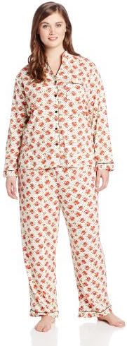 White Orchid Women's Size Peppermint Twist Plus Pajama Set