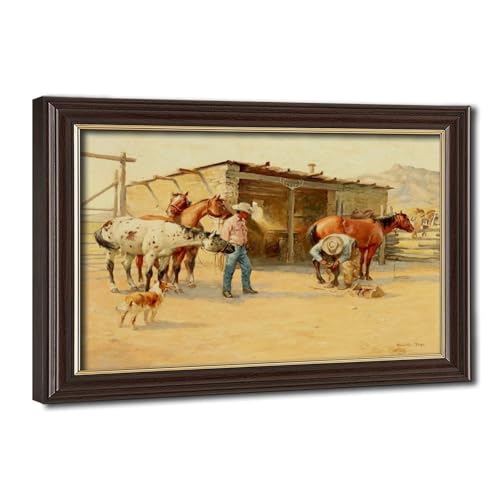 Shoeing The String impression sur toile Charlie Dye une œuvre nostalgique pour s'évader