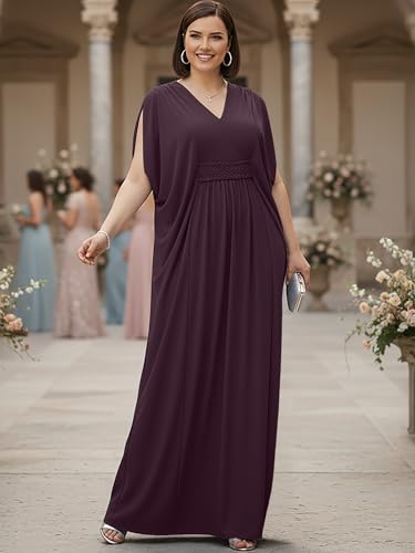Image of KOH KOH Womens Long V-Neck Grecian Goddess Wedding Guest Maxi Dress Gown