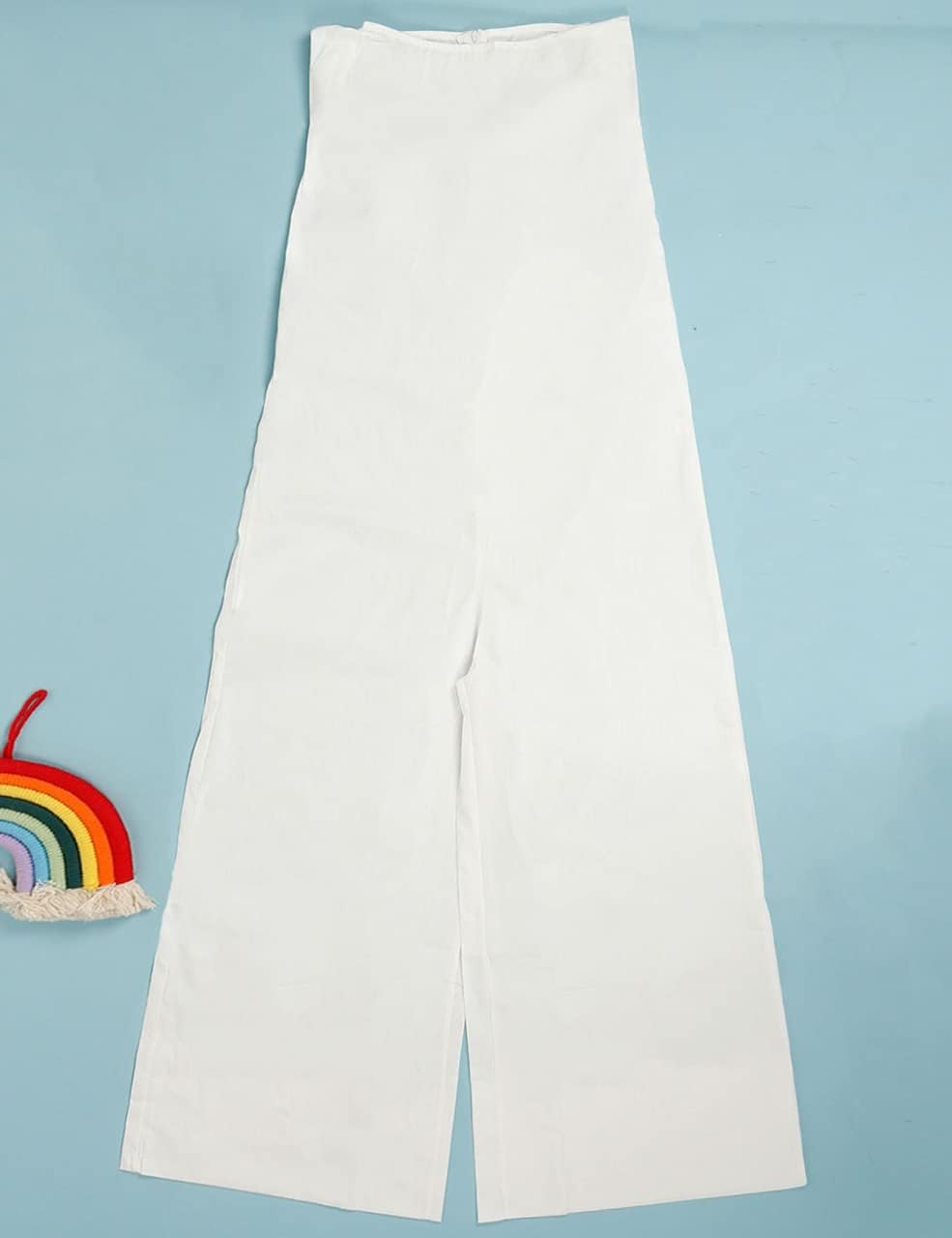 WOKANSE Women's Loose Fit Sleeveless Casual Solid Wide Leg Jumpsuit Long Pants Romper Plus Size - Image 4