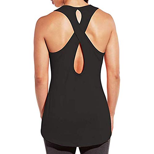 Malbaba Women Sexy Workout Shirt Cross Sports Open Back Gym Yoga Tank Tops Crop Blouse Black Malbaba Women Sexy Workout Shirt Cross Sports Open Back Gym Yoga Tank Tops Crop Blouse Black