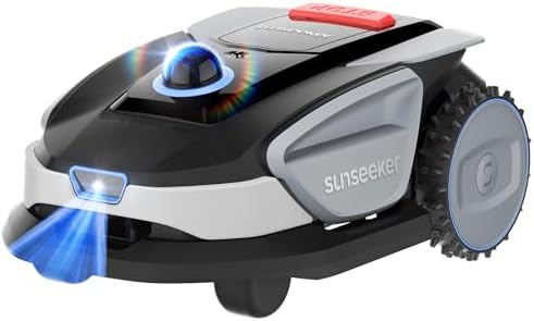 Sunseeker S4 Robot Lawn Mower, 3D LiDAR, Vision AI, 0.25 Acre, Wire-Free