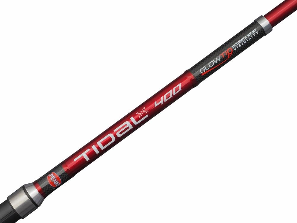 PENN Tidal X Telescopic Surf Solid Tip - Tele Surf Rute, Brandungsrute, Surfrute, 400cm Länge, Wurfgewicht 200g, Weitwurfrute
