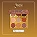 Juvia's Place Palette The Warrior - Warm Golds, Browns & Bronzes, Shades of 9, Warm and Neutral Palette, Pigmented Makeup Palette Eye Color & Shine