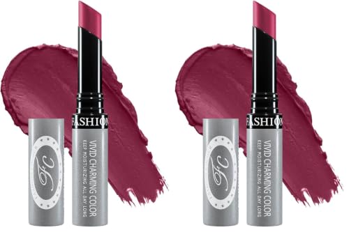 Image of FASHION COLOUR Kissproof Non Transfer Lipstick | Water Resistant & Smudge Proof | Non-Drying | Lightweight | Long Stay Upto 15Hrs | Boysenberry (Pack of 2)
