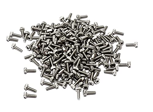 Image of iexcell 100 Pcs M2 x 6mm Thread Pitch 0.4 mm Stainless Steel 304 Hex Socket Head Cap Screws Bolts Kit