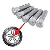 5Pcs Wheel Studs, Steel Tire Studs Replacement OEM#610-266 90942-02049, 49mm Long & M12x1.5 Steel Lug Bolts, Car Accessories Lug Bolts Secure Wheel Hubs, Fit fot Toyota Chevy Lexus Scion Pontiac