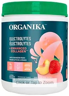 Organika Electrolytes + Enhanced Collagen - Juicy Strawberry Peach 600 g