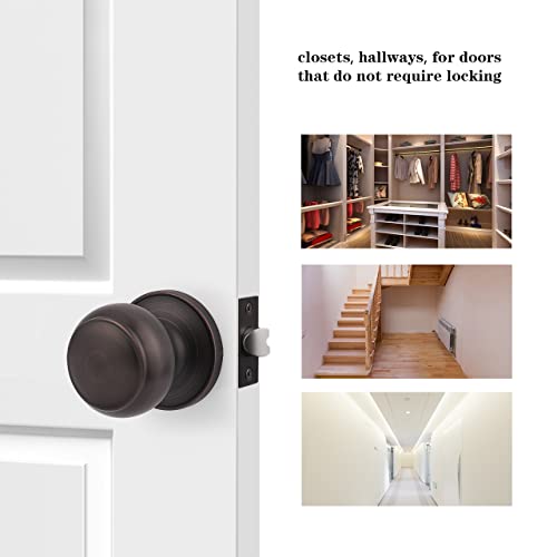 Probrico Colonial Style Door Knobs Door Locks (Passage, Oil Rubbed Bronze) #TOP2
