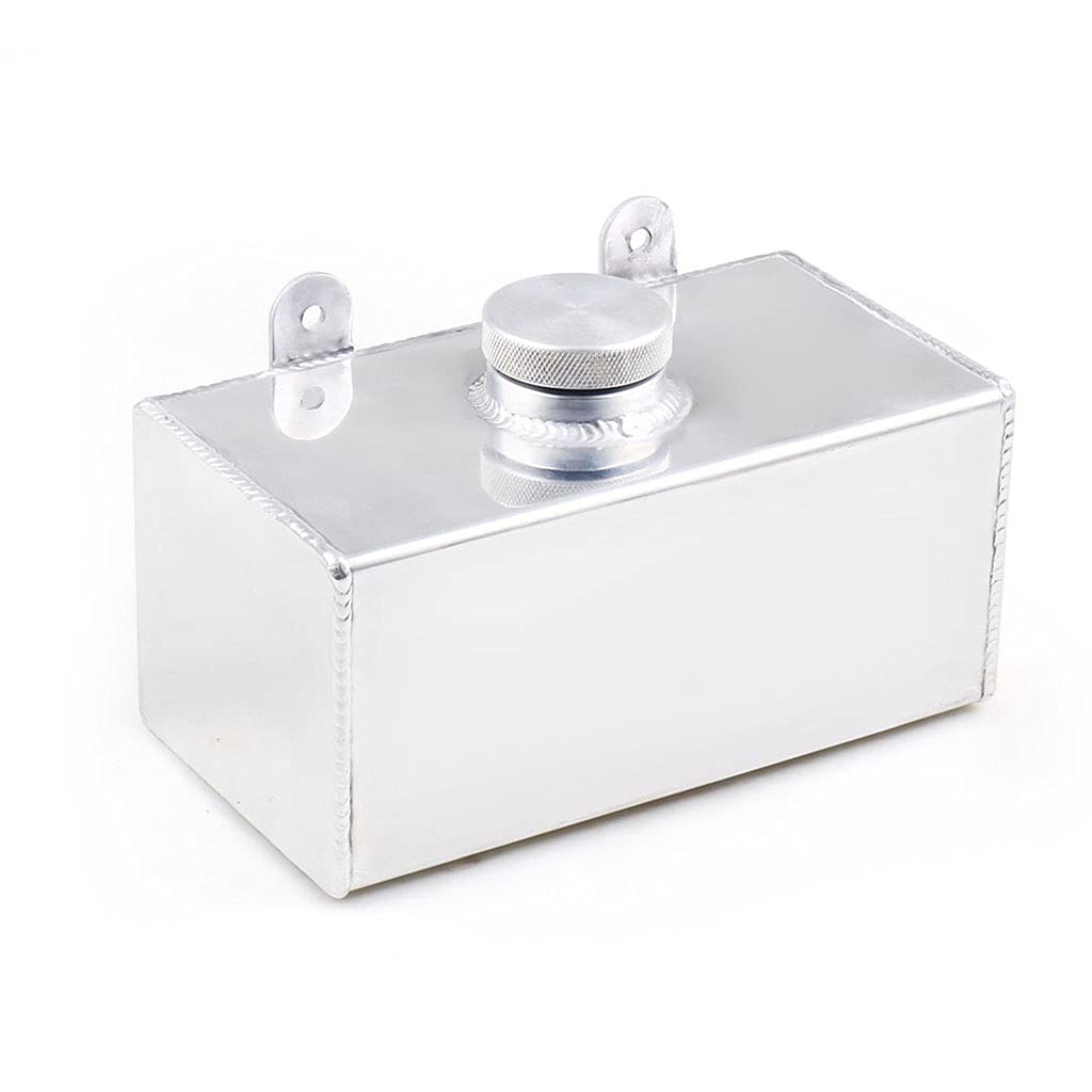 Bouteille de liquide de refroidissement en aluminium poli pour réservoir de réservoir avec bouchon universel en aluminium