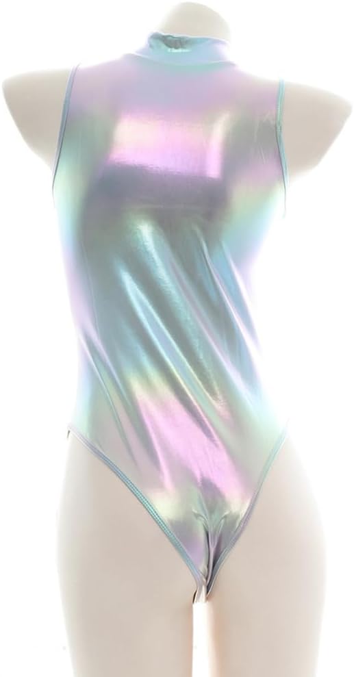 Latex Bodysuit Leotard Shine Corset Lingerie Wet Look Pvc Zip Up Sexy Leather Lingerie Clubwear Cowtume One Piece - Image 8