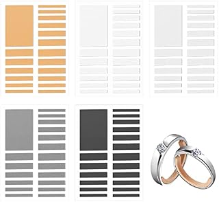 Prasacco 152 Pcs Invisible Ring Sizer Adjuster Silicone+EVA Ring Spacers Ring Guards for Man and Woman Loose Rings (1 Black, 1 Yellow, 1 Gray, 1 White, 4 Translucent)