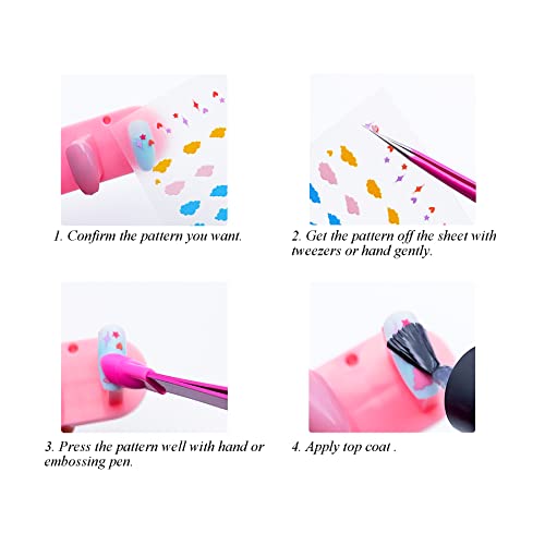 Ihukeit Cute Nail Stickers For Kids Including Animals Flowers Cloud Star Heart And More Self Adhesive Fingernail Decal Stickers For Little Girls Women Nail Art Decoration Fun (Pack Of 9) #TOP4