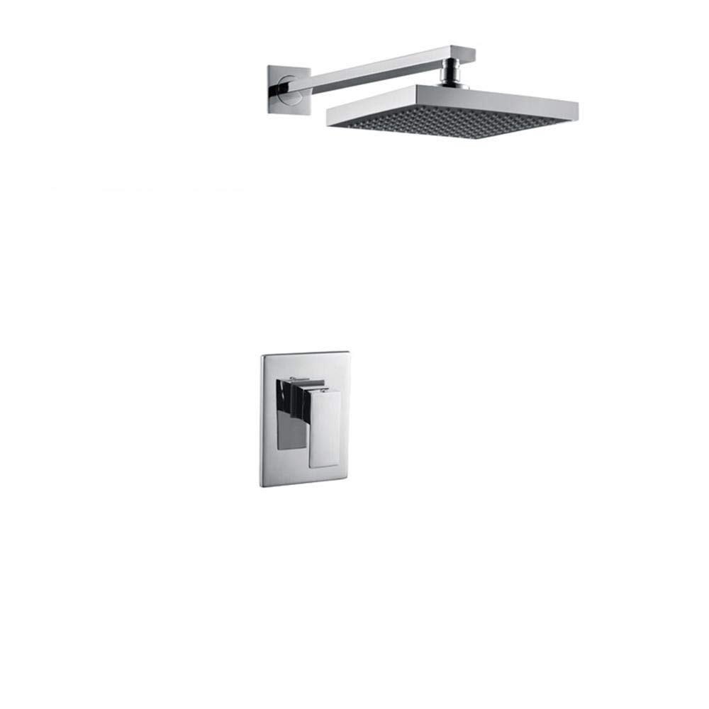 Mitigeur 2 voies encastrable anti-calcaire avec pomme de douche effet de pluie