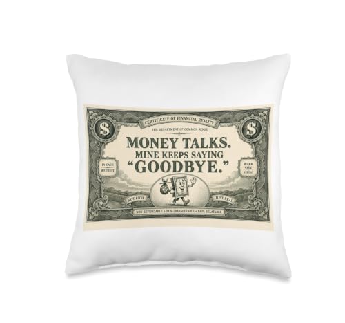 Funny Vintage Financial Certificate Design Throw Pillow