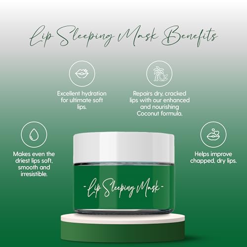 CalmGenix Lip Sleeping Mask with Coconut Flavour | 25g | Overnight Lip Mask Set: Lip Moisturizer Mask and Lip Brush for Lip Care | Comes in Sleeping Lip Mask Box for Easy Gifting - Image 6