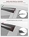 Saleago 6pcs Outside-Mount Window Rain Guards Fit for 2014-2023 Jeep Cherokee, Extra Durable Window Visors Wind Deflector Dark Smoke Vent Shades Car Tape-on 6-pcs with Thicker