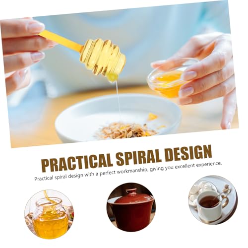 Varilla para remover miel de vidrio amarillo Gadpiparty de diseño creativo 4