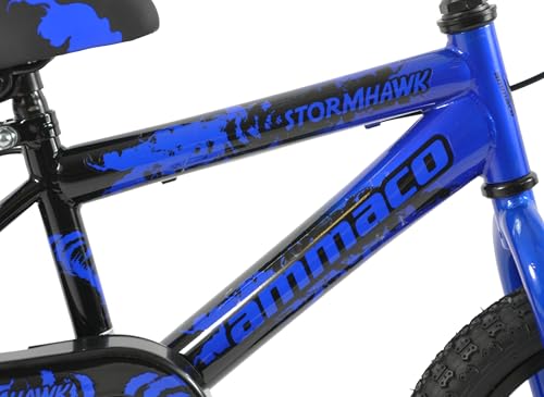 Ammaco Stormhawk Boys 16" Wheel Kids BMX Bike Blue & Black Age 5+ - Image 3