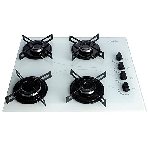 Cooktop 4 Bocas Moob Ultrachama Acendimento Automático Inteligente Bivolt Branco