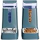 Katzennahrungsspender und Katzentränkespender Set mit Edelstahlschalen Schwerkraft Hundefutter für kleine mittlere große Katze Hund Haustier Welpe Kätzchen, 3,8 l x 2