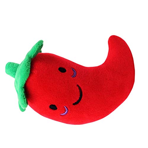 WPCASE Hundespielzeug Quitschend Plüschtier Für Hunde Haustier Quietsche Obst Und Gemüse Spielzeug Plüsch Paprika Aubergine Mais Rettich Spielzeug Geeignet Für Kleine Hunde 2