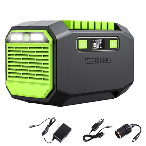 HSSYTZOUL 200W Portable Mobile Power Supply 145WH Portable Power Station with AC Output (250W) DC Output (120W) 5V USB Output LED Lights for Outdoor Camping Traveling Emergency Power Supply