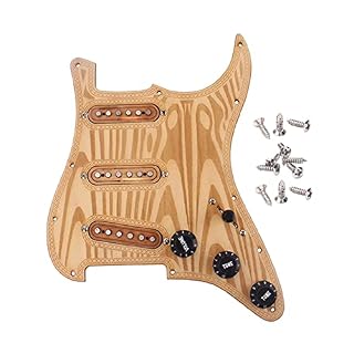 PWANG Pickguard pré-câblé SSS en bois d’érable Alnico V pour guitare électrique - Les Beatles, Paul McCartney, John Lennon, RIngo Starr, George Harrison PWANG Pickguard pré-câblé SSS en bois d'érable Alnico V pour guitare électrique – Image 2