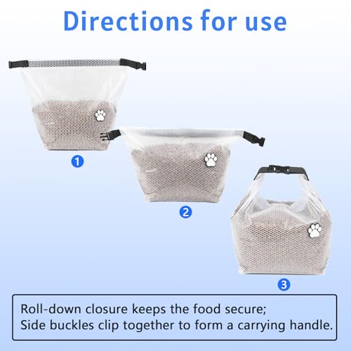 Hundefutter-Reisetasche, Reisebehälter für Hundefutter, 2 Stück, wasserdicht, 10 kg, perfekt für Campingausflüge, Hundepensionen und Wochenendausflüge