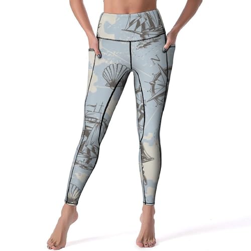 Legging femmes de sport Boussole À Voile yoga fitness S