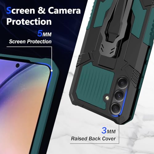 Capa para celular Samsung Galaxy A55 5G com S Pen, clipe de cinto e suporte capa protetora de camada