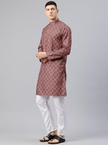Image of Luxrio Kurta Set for Men Cotton Blend Kurta with Pyjama Set Ethnic Set