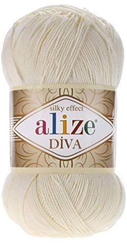 Image of Alize Diva Silk Effect 100% Microfiber Acrylic Yarn 1 Ball skeins 100gr 383yds Color (383-Stone)