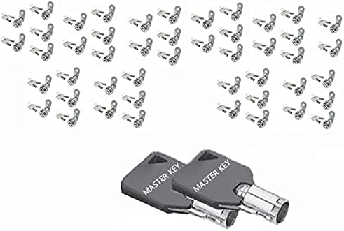 Master Key Lock Tubular Cam Lock 90 Degree Keyed Different Lock w/Master Key 2400MK (50)