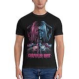 PYGLAIUFFQG Carpenter Brut Shirts Teen Casual Sports t Shirt Men's Fashion Printed Shirts Crew Neck Shirt Black
