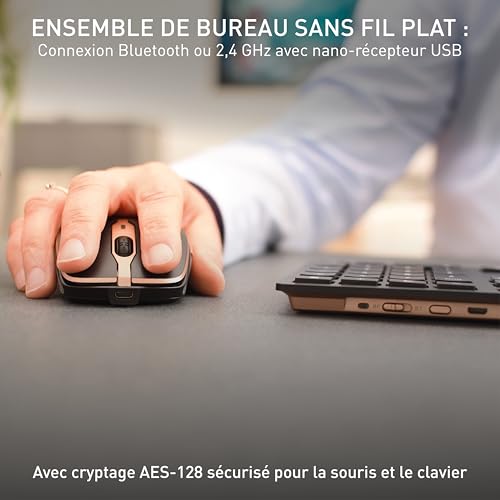 CHERRY DW 9100 SLIM clavier incluse Universel RF sans fil + Bluetooth AZERTY Français Neuf - vue 6