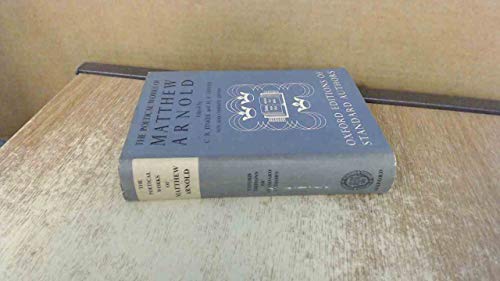 The Poetical Works of Matthew Arnold B0000CHN5R Book Cover