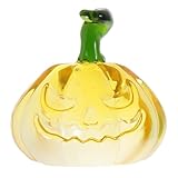 HEALEEP クリスタルパンプキン卓上置物 秋の収穫感謝祭向けミニガラスフィギュア ハロウィン飾り 小型デスク装飾品