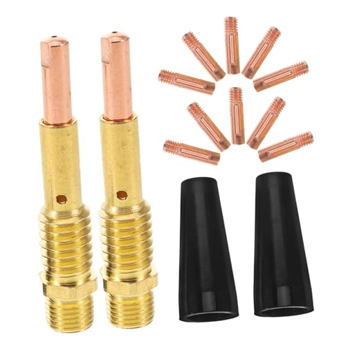 LALADEFIEE 24pcs Welding Nozzle Tips Set Universal Welder Nozzle Cover Quick Install/remove Welding Accessories