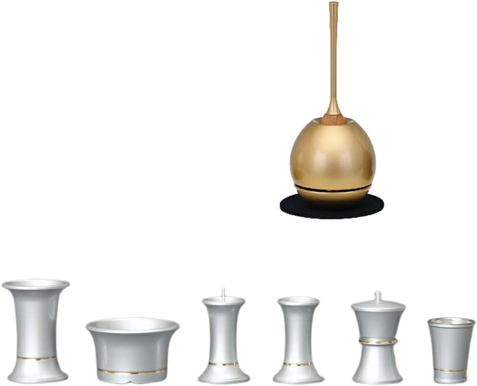 京仏壇はやし 涼風3.5寸シルバー色+チェリンシルバーセット【仏具拭きミニクロスセット】
