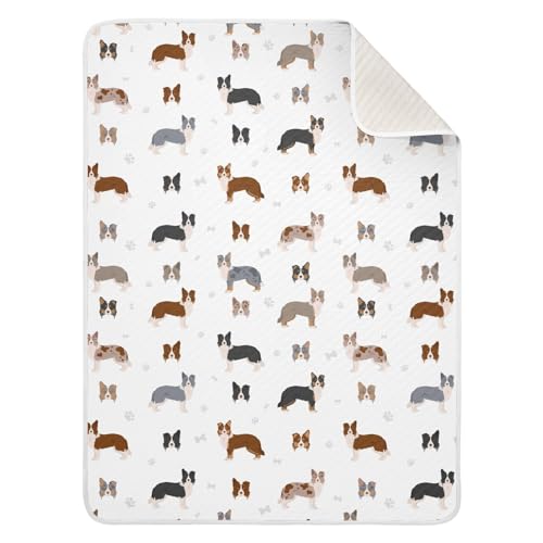 Image of Dog Border Collie Baby Swaddle Blanket for Boys and Girls, Cute Animal Muslin Baby Receiving Swaddle Blanket, Soft Cotton Nursery Swaddling Blankets for Newborn Toddler Infant