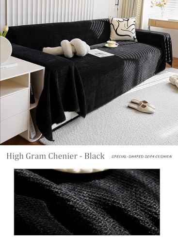 Housses de canapé durables en chenille avec finitions pompons chics - 6