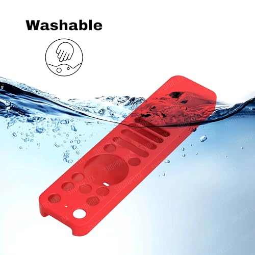 Image of Silicone Tv Remote Cover Compatible with LG Smart TV Remote LG MR25GA Full Wrap Protective Case with Lanyard [Remote NOT Included] (RED)