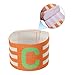 PATIKIL 12.2x2.5 Soccer Captain C Armband, Nylon Unisex Elastic Protective Arm Badge Adjustable for Youth Adult Team Training, Orange